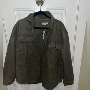 PacSun olive green shacket